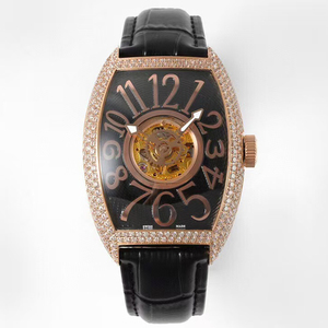 Reloj Mecánico Manual de Precisión para Hombre, con Tourbillon Central, Resistente al Agua, con Diamantes, en Oro Rosa Multicolor Luminoso, Calidad Boutique - Product Image 3