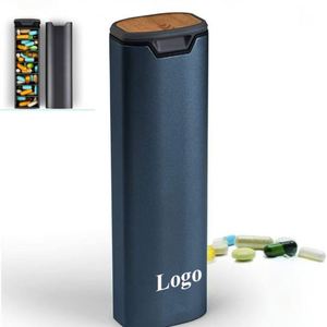 Custom Logo Printed PP & Aluminum Alloy Waterproof Portable Pill Storage Case with 7 Compartments Weekly Organizer Medical Use - Product Image 1