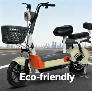 Bicicleta Eléctrica Urbana de 155 cm de Largo, 350 W, 48 V, con Cesta y Dos Asientos para Adultos, Ideal para el Desplazamiento Diario - Product Image 4