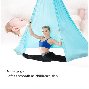 <span class=keywords><strong>Hamaca</strong></span> aérea antigravedad Para Yoga, tela de seda, soporte de columpio, Hardware Para Yoga, color verde oscuro - Product Image 5