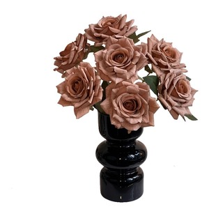 Ramo de Rosas de Seda Artificiales, Alta Simulación, Estilo Clásico, Decoración para Bodas y Hogar, Arreglo Floral Seco - Product Image 5