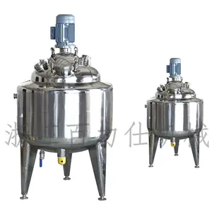 steel dissolving dispersing mixing juice milk pasteurization and emulsifying homogenization machine