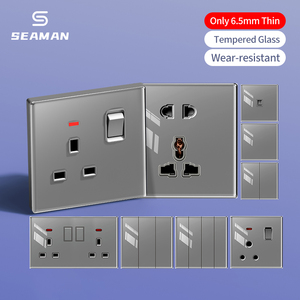 Enchufe Eléctrico con Interruptor de 13A, Panel de Cristal, Puertos USB de 5V, Enchufe Doble de Pared con USB Tipo C Universal - Product Image 3