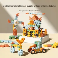 Bloques de construcción de plástico ABS 3D de gran tamaño de alta calidad suave DIY educación temprana y entrenamiento lógico modelo de juguete para niños