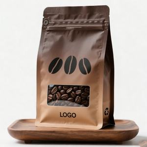 Sacs à café de haute qualité personnalisés mats 8oz 12oz 16oz 500g, sacs à café premium trilaminés avec valve et fenêtre - Product Image 6