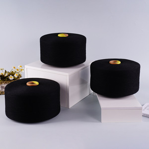 Filato di Cotone Riciclato Nero 4-32 all'Ingrosso, Filato Pettinato per Asciugamani, Filato per Tessitura e Maglieria Tinto con Motivi - Product Image 2