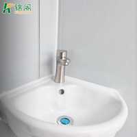 Toilettes Portables Préfabriquées Assis-Accroupi Salle de Bain Mobile Extérieure avec Lavabo