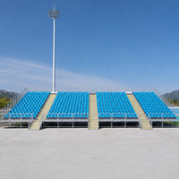 Sièges de tribune de stade portables, chaise pliante avec coussin rembourré, en alliage d'aluminium, avec roues portables pour le sport