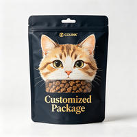 Sachet Doypack Transparent Personnalisé en PET Refermable pour Aliments pour Chats, Friandises pour Animaux, Emballage de Croquettes Sèches avec Votre Propre Design