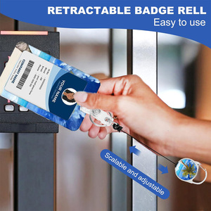 Porte-badge rétractable avec cordon détachable, porte-badge robuste avec impression de bateau de croisière, fabricant. - Product Image 4