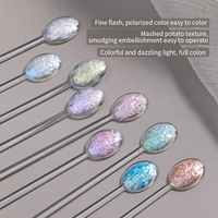 Logo personnalisé 9 Couleurs Fée Poudre Crème Vernis À Ongles Colle Diamant Poudre Gel Vernis À Ongles