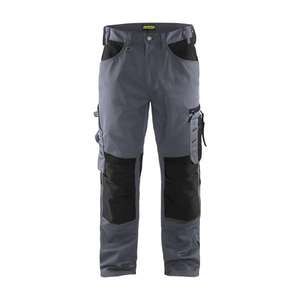 BLAKLADER - 155618609499C50 Pantalones sin bolsillos para clavos Gris/Negro-EAN 7330509594407 PANTALONES DE TRABAJO DE CARGA - Product Image 1