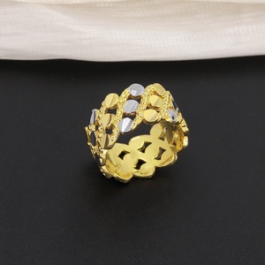 Anillo de Boda para Hombre Jxx de Alta Calidad, Chapado en Oro de 24K, Estilo Clásico de Dos Tonos, Joyería al por Mayor Hecha de Latón - Product Image 3