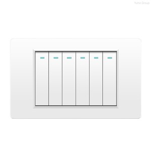 Prise murale universelle standard en panneau PC blanc, interrupteur d'éclairage, prise de bureau - Product Image 6