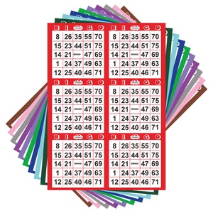 Bingo Game Supplier Manufacture Custom Design Games Mixed Color Disposable Bingo Paper Game Cards - Product Image 2