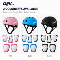 Ensemble casque et protections pour vélo enfant 7 pièces certifié CE EN1078, équipement de protection réglable pour skateboard et trottinette pour garçons et filles