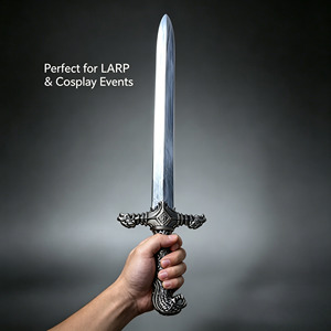 Épée d'otage en plastique non affûtée de 72 cm, accessoire de cosplay LARP pour fête d'Halloween, festival de la Renaissance, collection en gros - Product Image 3