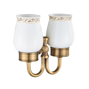 Étagère murale de rangement pour cosmétiques en <span class=keywords><strong>laiton</strong></span> antique de style <span class=keywords><strong>vintage</strong></span>, étagère simple en verre pour salle de bain - Product Image 3