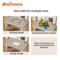 Ensemble table et chaise en plastique pour enfants personnalisable, design éléphant - 3 couleurs, utilisation scolaire/école maternelle/garderie, sécurité, respectueux de l'environnement, OEM/ODM