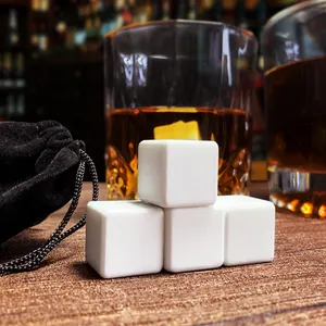 Hot Sale Premium handgemachte quadratische wieder verwendbare Chilling Whisky Rocks Eiswürfel Kühlste ine