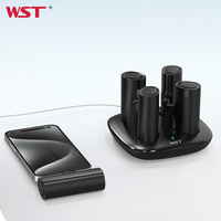 WST Mini Support Tail Power Bank Station d'accueil de charge Plug Power Banks 5000mAh pour Business Coffee Shop Library Guesthouse