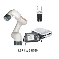 Robot collaboratif KUKA LBR iisy 3 R760 avec une charge utile de 3 kg, pince électrique CNGBS, bras cobot intelligent à 6 axes pour la distribution