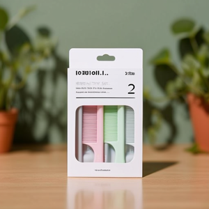 Ensemble de mini peignes à queue de poche, 4 pièces, couleurs pastel, pour les soins quotidiens des cheveux - Product Image 3
