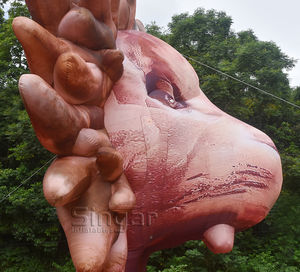 หัวสิงโตเป่าลมขนาดใหญ่ 10 เมตร 33 ฟุต ทำจากผ้า Oxford 300D พร้อมพัดลมในตัว สำหรับตกแต่งเวทีและงานเทศกาล - Product Image 6