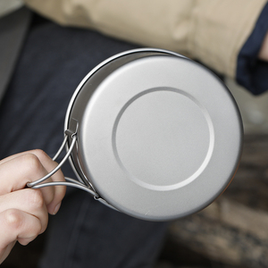 Ciotola in Titanio per Esterni, Stoviglie Portatili Pieghevoli per Arrampicata, Picnic, Campeggio, Attrezzatura Bushcraft per Escursioni nella Natura - Product Image 2