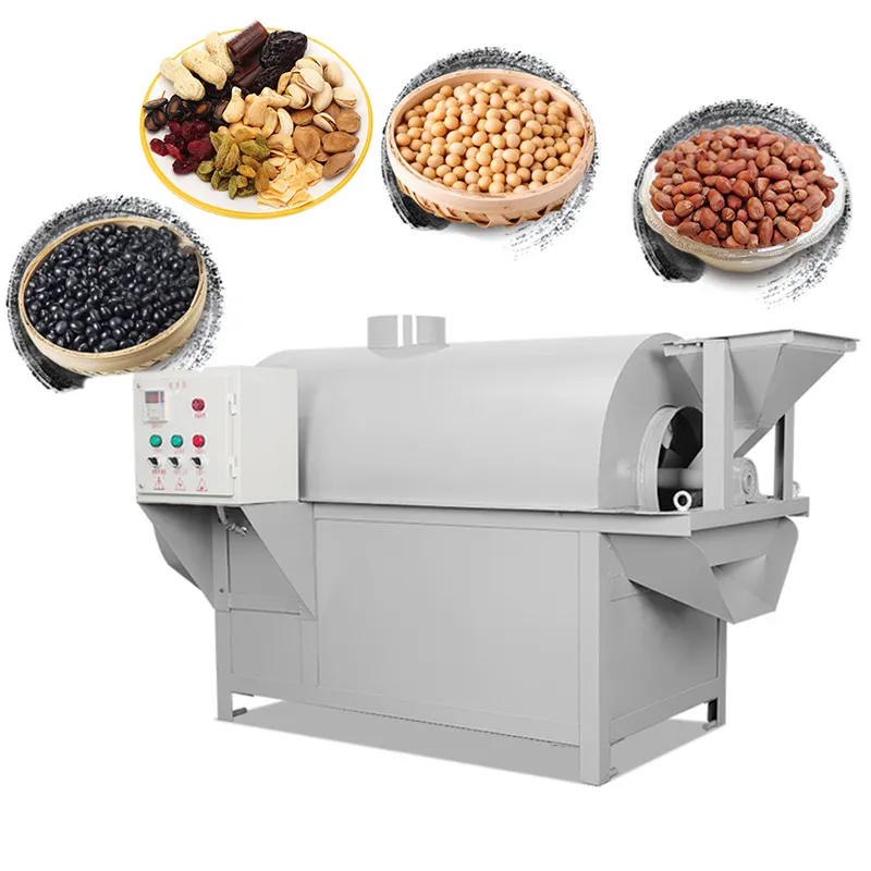 Horno tostador comercial, nueces de grano de café, cacahuetes de soja, máquinas tostadoras en seco, semillas de girasol, máquina tostadora de nueces de maíz tostadas