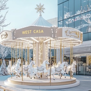 놀이공원 놀이기구 플라잉 체어 회전목마 어린이 스윙 체어 어린이 및 성인용 뮤지컬 캐러셀 - Product Image 4