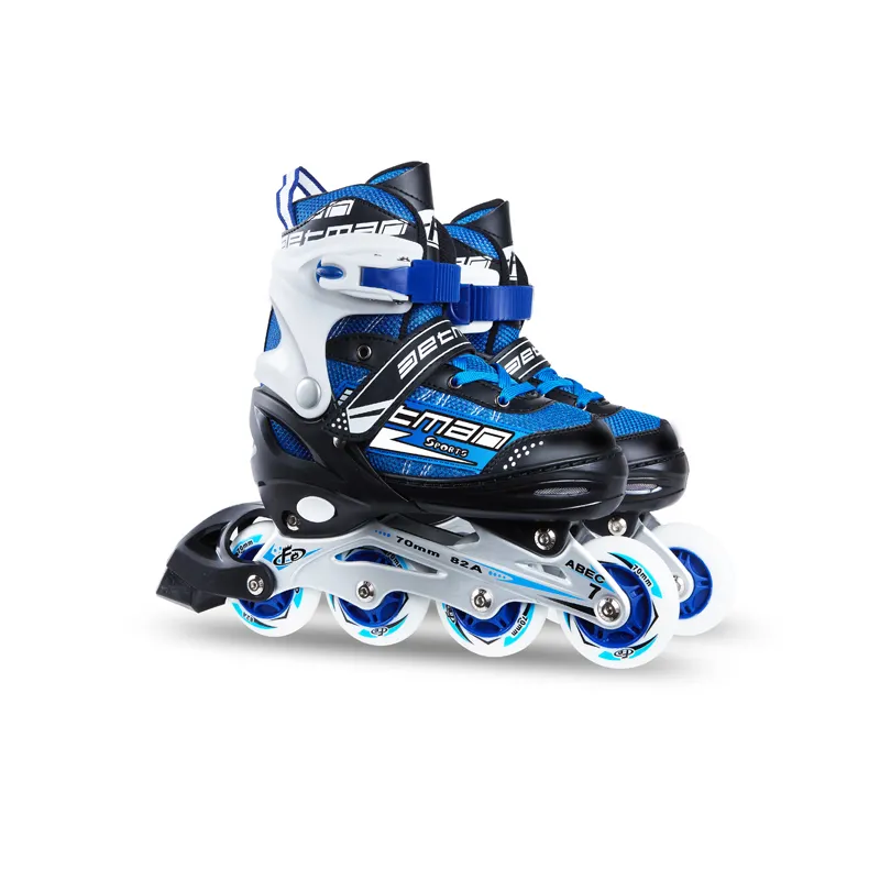 Inline adjustable roller skates Eight-wheel full flash children's Thickened aluminum alloy bracket roller skates speed