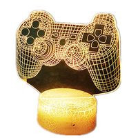 Lampe figurine de jeu visuelle 3D neuve en vente directe d'usine, lampe d'ambiance de jeu, veilleuse 3D, lampe de décoration de manette de jeu