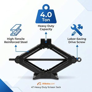 Gato Hidráulico de Tijera de 4 Toneladas Económico para Reparación de Automóviles, Versátil y Fácil de Usar - Product Image 2