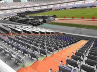 Siège de stade pliable durable, stabilisé aux UV, résistant à la corrosion, avec certification CE ISO