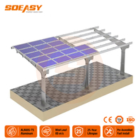 SOEASY Vente en gros de carport solaire en acier robuste, structure de carport en acier galvanisé à chaud, système d'ombrage pour parking commercial