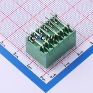 MX15EDGRHB-3.5-2*06P-GN01-Cu-A Plug-in Terminal Block Bent Lead Through Hole,P=3.5mm Board-to-Board / Socket - Closed 1x6P 3.5mm - Product Image 2