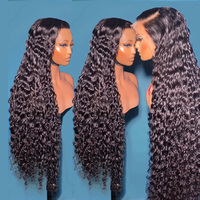 Peluca Bob al por mayor 200% de densidad con encaje frontal transparente 13x4, peluca de cabello humano con ondas profundas para mujer