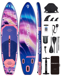กระดานซับบอร์ดแบบพับได้ Drop Stitch ขนาด 11'6"x35"x6'' แบบเป่าลม สำหรับตกปลา พร้อมที่นั่งแบบเรือคายัค รุ่น SC12 PRO ดีไซน์มั่นคง รองรับน้ำหนักได้ถึง 450 ปอนด์ - Product Image 1
