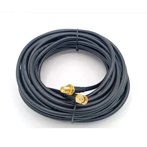 Kehilangan rendah 10m kabel koaksial LMR240 adaptor SMA garis ekstensi RF sinyal transmisi 5.0mm Diameter kabel komunikasi