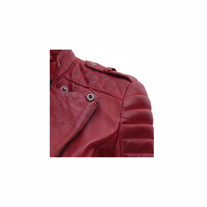 Ropa informal Tamaño adulto Mujeres Acolchado Transpirable Acabado Chaqueta de cuero genuino Fabricación de la mejor calidad - Product Image 1