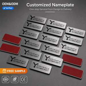 Etiquetas Metálicas Grabadas Personalizadas con Adhesivo, Muestra Gratuita, MOQ Bajo para Productos, Etiqueta Metálica Personalizada - Product Image 1