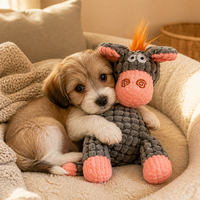 Jouet en peluche personnalisé durable et couineur en coton, motif dessin animé mignon, résistant aux morsures pour chiens agressifs