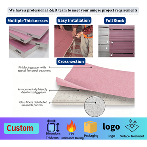 Panel <span class=keywords><strong>de</strong></span> Yeso Ignífugo <span class=keywords><strong>de</strong></span> 1/2" 4x8 pies, Clase X, para Escuelas, Hospitales, Comercios, Salas <span class=keywords><strong>de</strong></span> Estar y Dormitorios - Product Image 3