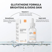 Sérum éclaircissant au glutathion OEM/ODM, glutathion végétalien, collagène, sérum facial à la vitamine C