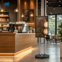 Afficheur numérique alimenté par batterie, 32 à 43 pouces, sur pied, lecteur publicitaire LCD pour magasin de détail, boutique de mode