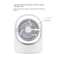 Ventilateur Circulateur sans fil rechargeable, moteur DC, silencieux, économe en énergie, autonomie maximale de 25 heures, batterie USB 5200 mAh, 5 vitesses, automatique