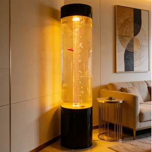 Op maat gemaakte, geëxtrudeerde oceanariumscène van dik, duurzaam acryl, grote ronde cilindrische <span class=keywords><strong>aquarium</strong></span> met snijservice - Product Image 1