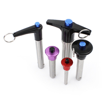 Goupilles de verrouillage à bille à dégagement rapide de type L usinées CNC de haute précision avec cordon de sécurité, goupille de verrouillage à bille de 3/4 po à dégagement rapide pour faible MOQ