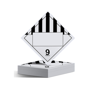 Panneau pour marchandises dangereuses diverses de classe 9 - 10,75"x10,75" en vinyle auto-adhésif amovible, vierge, avec numéro UN - Product Image 1